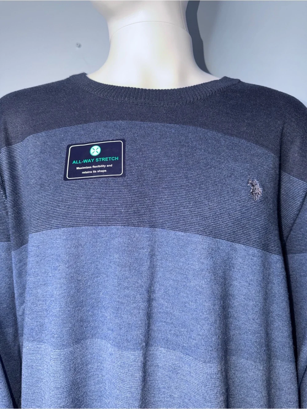 U.S. Polo Assn. Men’s Blue Gradient Crewneck Sweater